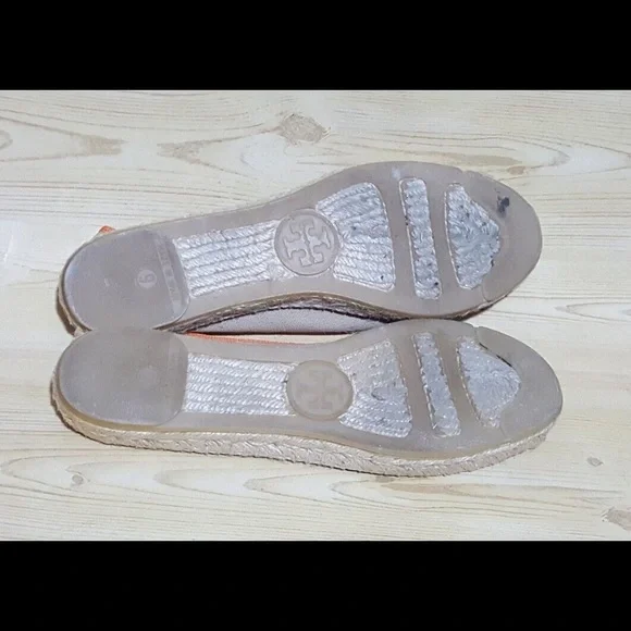 Tory Burch Espadrilles Alpargata Logo Flat Shoes Size 9 - Picture 11 of 11